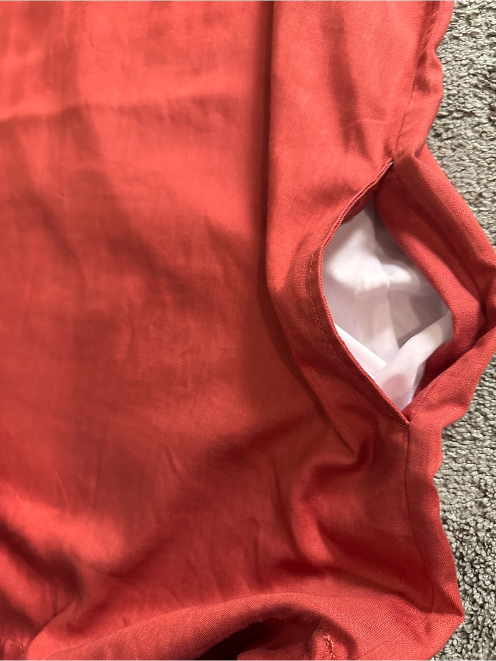 LOFT Outlet Coral Sleeveless Shift Dress NWT Small Lace-Up Neck Resort Vacation - Picture 5 of 7